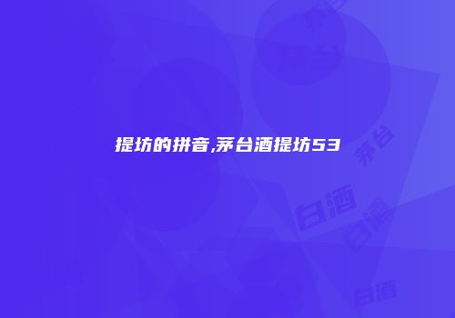 提坊的拼音,茅台酒提坊53