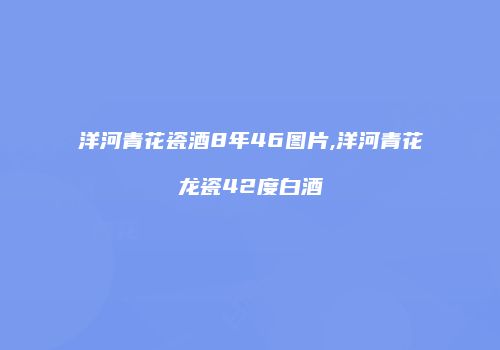 洋河青花瓷酒8年46图片,洋河青花龙瓷42度白酒