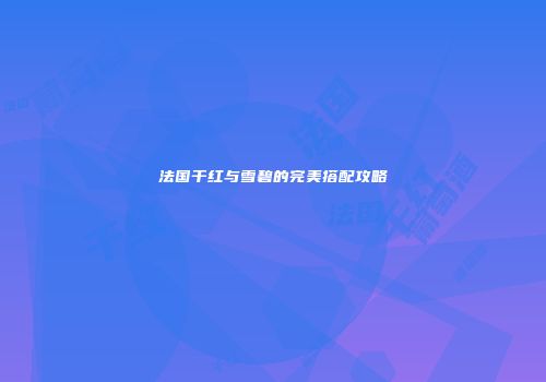 法国干红与雪碧的完美搭配攻略