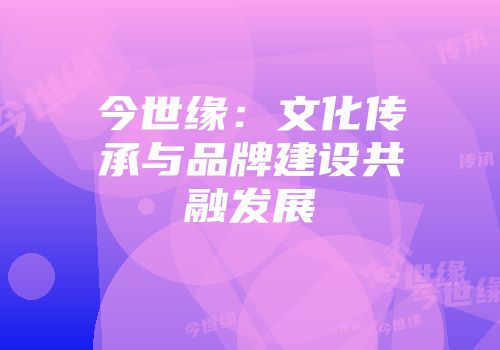 今世缘：文化传承与品牌建设共融发展