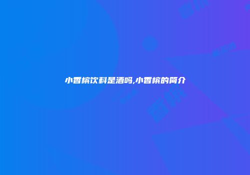 小香槟饮料是酒吗,小香槟的简介