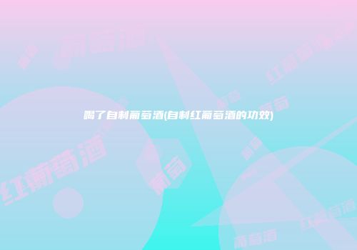 喝了自制葡萄酒(自制红葡萄酒的功效)