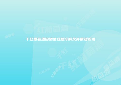 干红葡萄酒自酿全过程详解及实用知识点