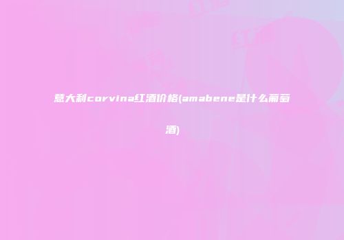 意大利corvina红酒价格(amabene是什么葡萄酒)
