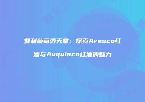 智利葡萄酒天堂：探索Arauco红酒与Auquinco红酒的魅力