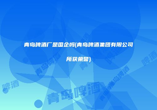 青岛啤酒厂是国企吗(青岛啤酒集团有限公司所获荣誉)