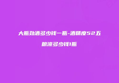 大瓶劲酒多少钱一瓶-酒精度52五粮液多少钱1瓶