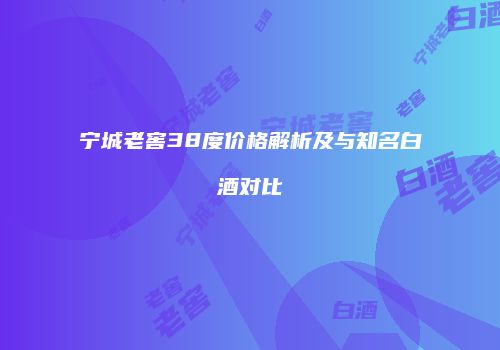 宁城老窖38度价格解析及与知名白酒对比