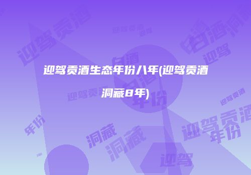 迎驾贡酒生态年份八年(迎驾贡酒洞藏8年)