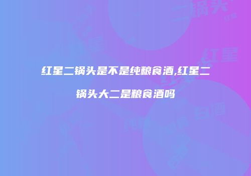 红星二锅头是不是纯粮食酒,红星二锅头大二是粮食酒吗
