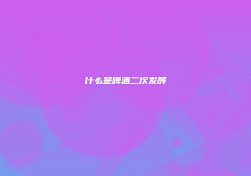 什么是啤酒二次发酵