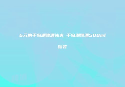 6元的千岛湖啤酒冰爽_千岛湖啤酒500ml罐装