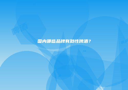 国内哪些品牌有烈性啤酒？