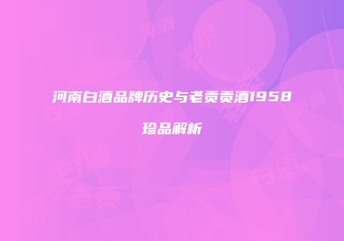 河南白酒品牌历史与老贡贡酒1958珍品解析