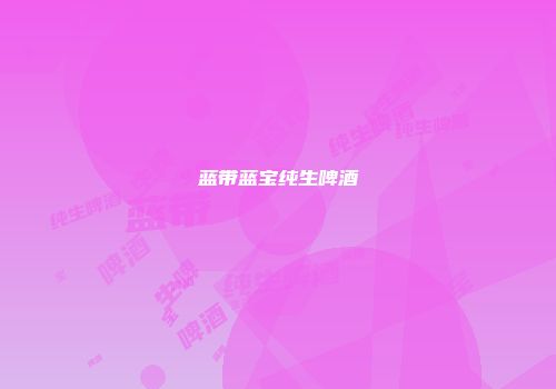 蓝带蓝宝纯生啤酒