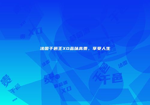 法国干邑王XO品味高贵，享受人生