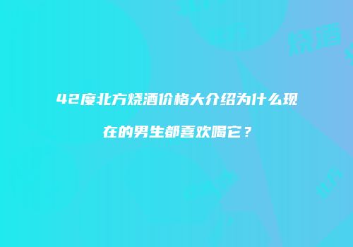 42度北方烧酒价格大介绍为什么现在的男生都喜欢喝它？