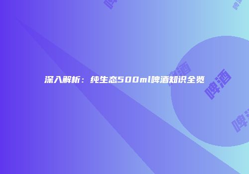 深入解析：纯生态500ml啤酒知识全览