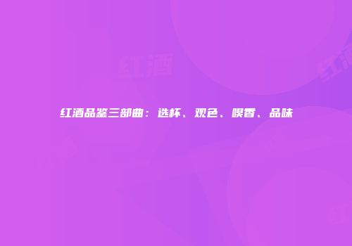 红酒品鉴三部曲：选杯、观色、嗅香、品味