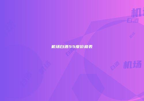 机场白酒55度价格表