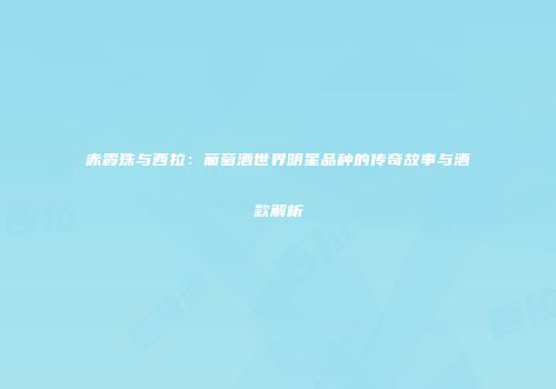 赤霞珠与西拉：葡萄酒世界明星品种的传奇故事与酒款解析
