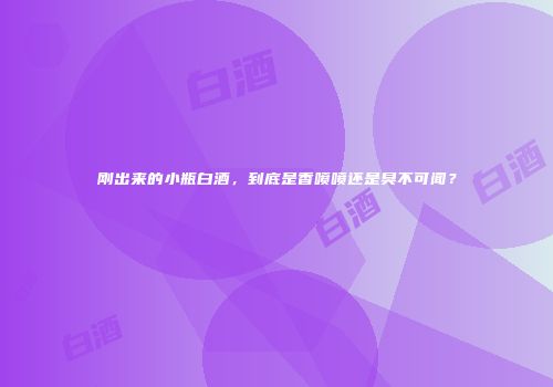 刚出来的小瓶白酒，到底是香喷喷还是臭不可闻？