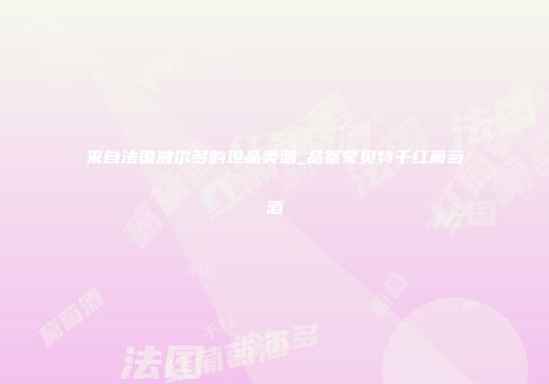来自法国波尔多的珍品美酒_品鉴蒙贝特干红葡萄酒