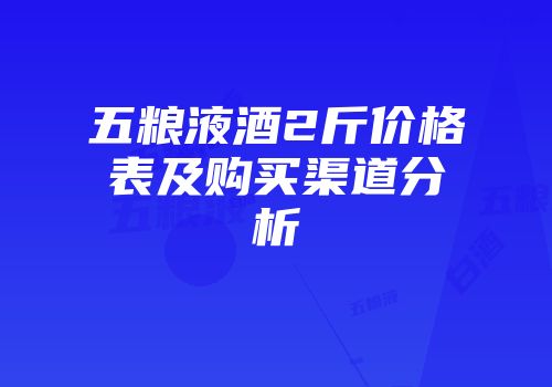 五粮液酒2斤价格表及购买渠道分析