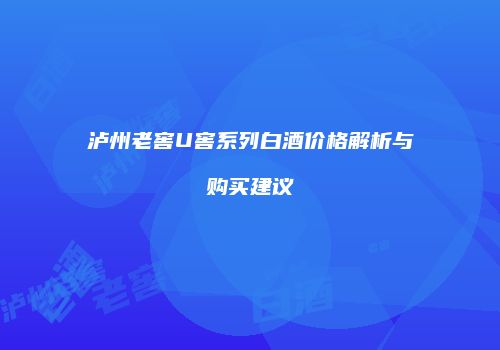 泸州老窖U窖系列白酒价格解析与购买建议