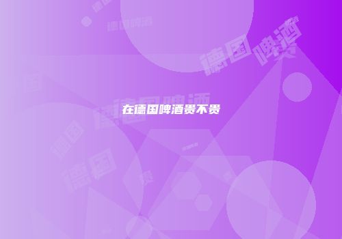 在德国啤酒贵不贵