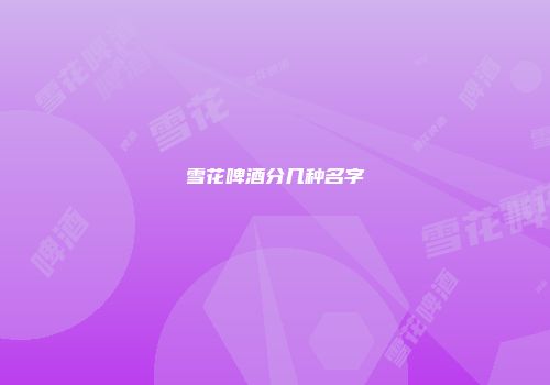雪花啤酒分几种名字