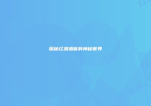 探秘红酒酒窖的神秘世界