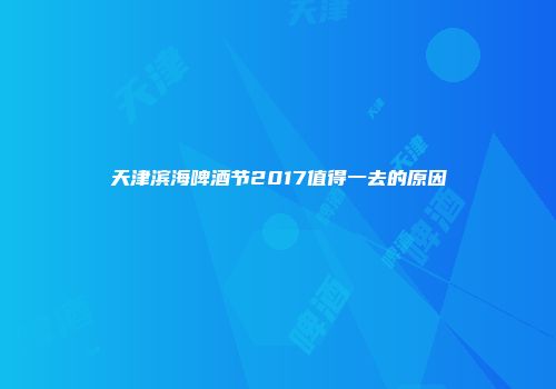天津滨海啤酒节2017值得一去的原因
