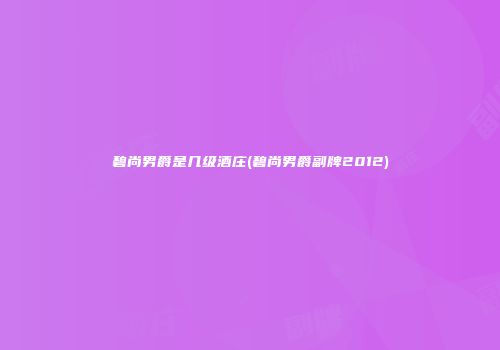 碧尚男爵是几级酒庄(碧尚男爵副牌2012)