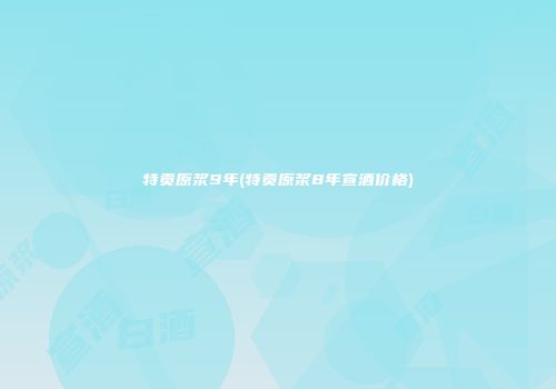 特贡原浆9年(特贡原浆8年宣酒价格)