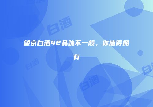 望京白酒42品味不一般，你值得拥有