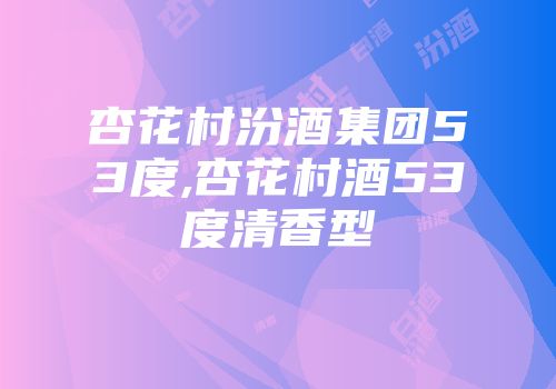杏花村汾酒集团53度,杏花村酒53度清香型