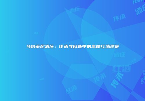 马尔蒂尼酒庄：传承与创新中的高端红酒翘楚