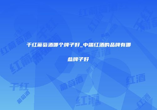 干红葡萄酒哪个牌子好_中端红酒的品牌有哪些牌子好