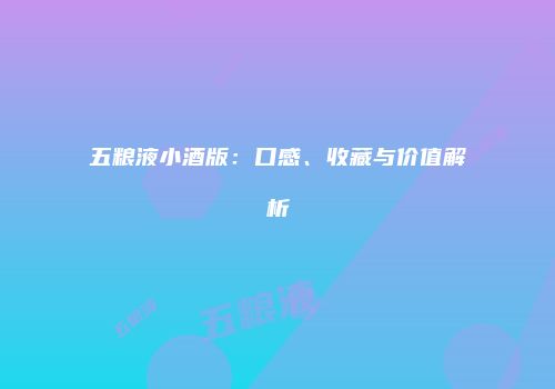 五粮液小酒版：口感、收藏与价值解析