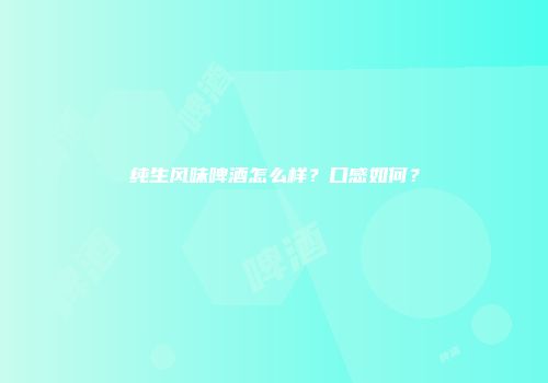 纯生风味啤酒怎么样？口感如何？