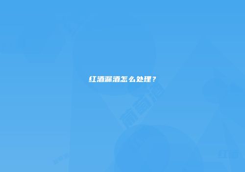 红酒漏酒怎么处理？
