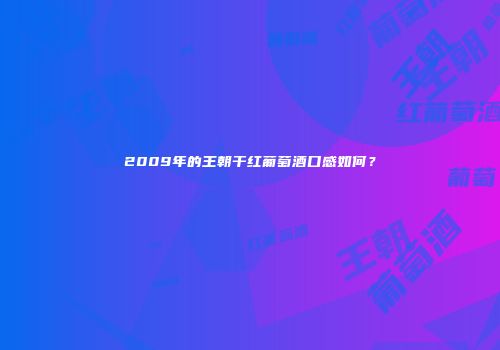 2009年的王朝干红葡萄酒口感如何？