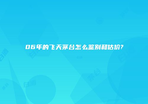 06年的飞天茅台怎么鉴别和估价?