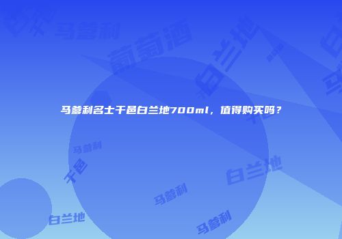 马爹利名士干邑白兰地700ml，值得购买吗？