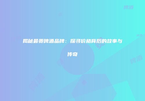 揭秘最贵啤酒品牌：探寻价格背后的故事与传奇