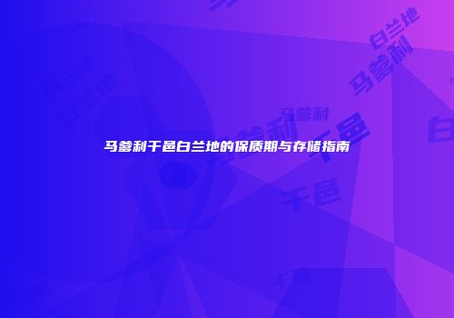 马爹利干邑白兰地的保质期与存储指南