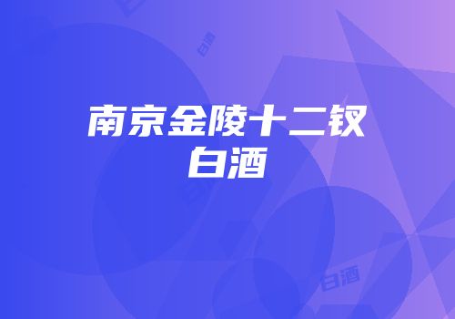 南京金陵十二钗白酒