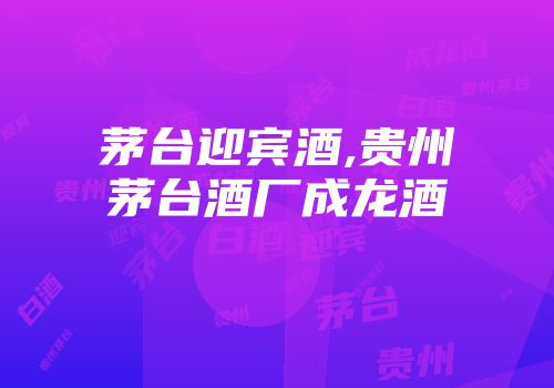 茅台迎宾酒,贵州茅台酒厂成龙酒
