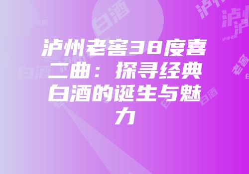 泸州老窖38度喜二曲：探寻经典白酒的诞生与魅力
